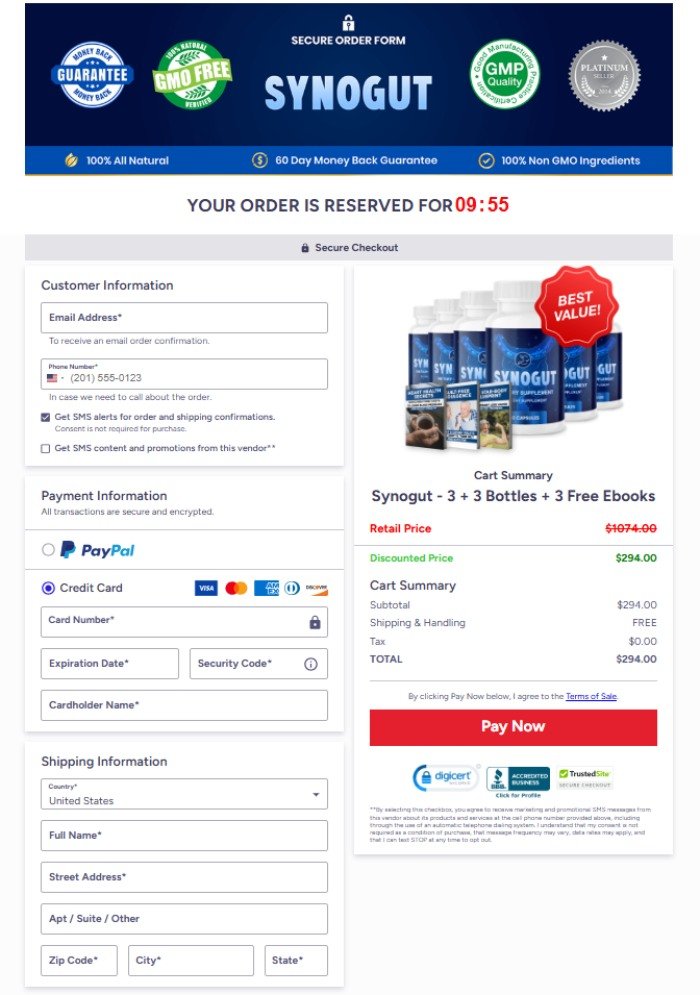 SynoGut - safe and secure online purchase